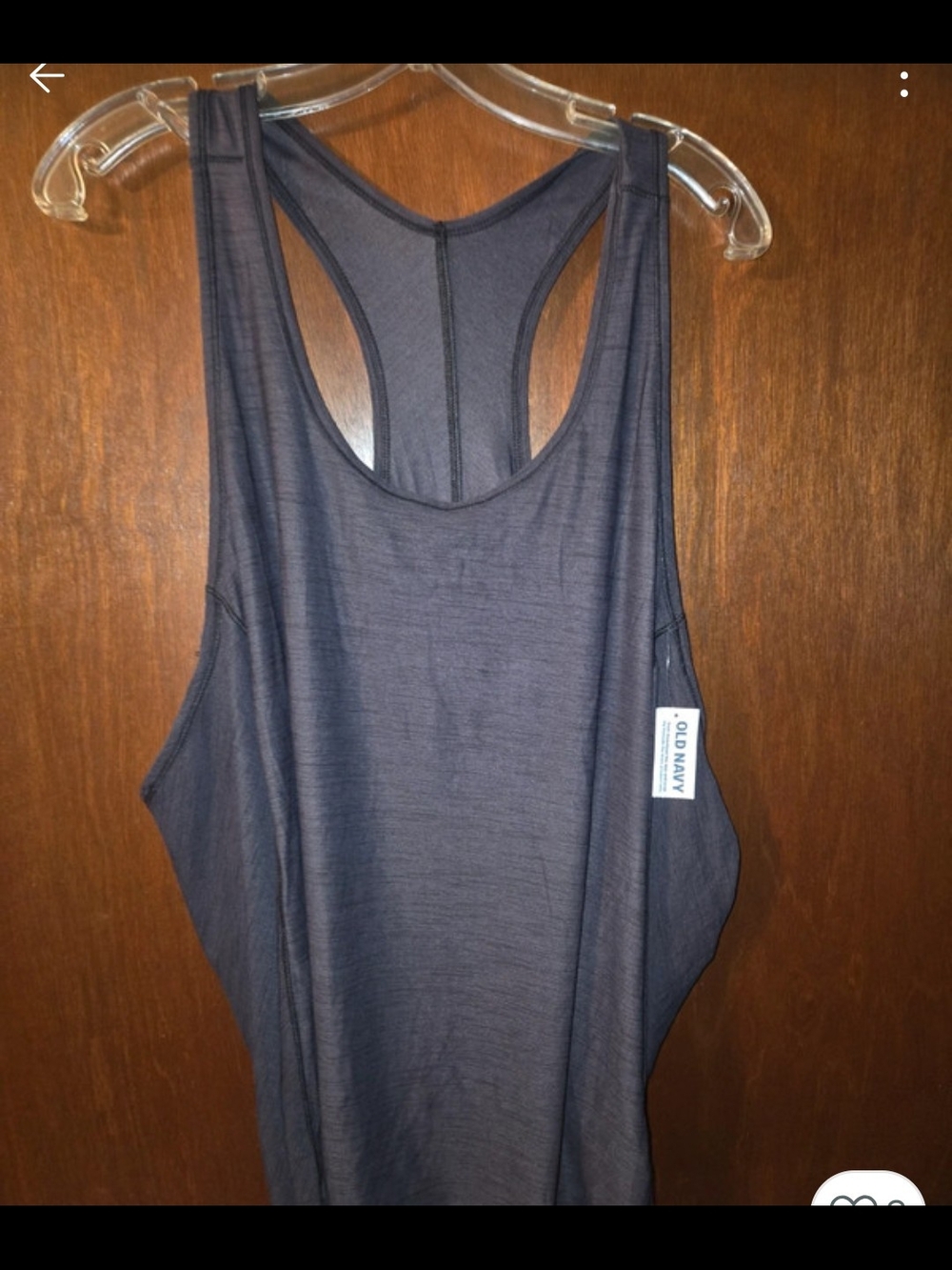Old Navy Women's Dark Charcoal Racerback Tank Top